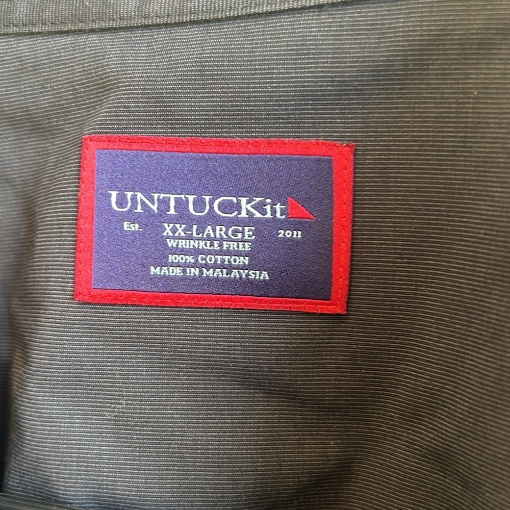 Untuckit Wrinkle Free Black Button down XXL Shirt - Picture 6 of 7